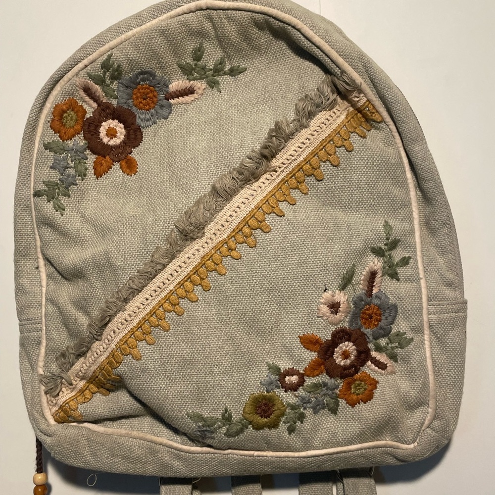 Embroidered Mini Backpack